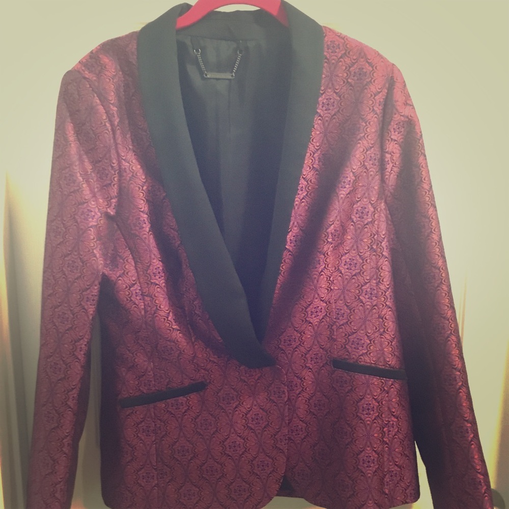 Trina Turk Pink And Black Blazer